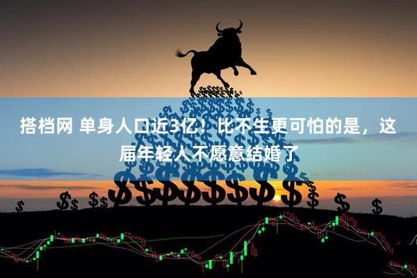 搭档网 单身人口近3亿！比不生更可怕的是，这届年轻人不愿意结婚了